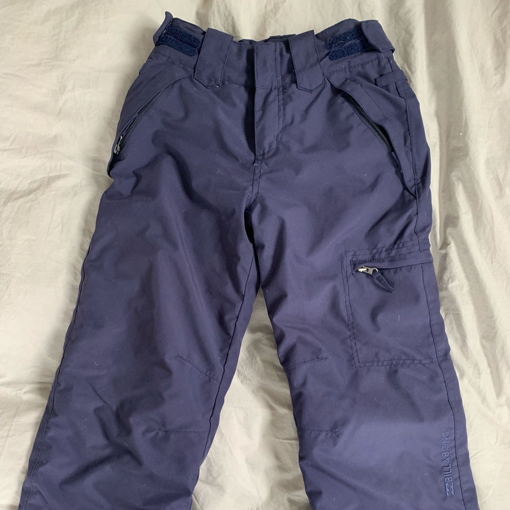 Billabong snow pants, size small/8 years